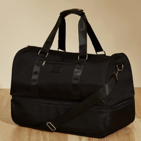 Guess Bags New Guess Black Duffle Bag With Adjustable Straps
